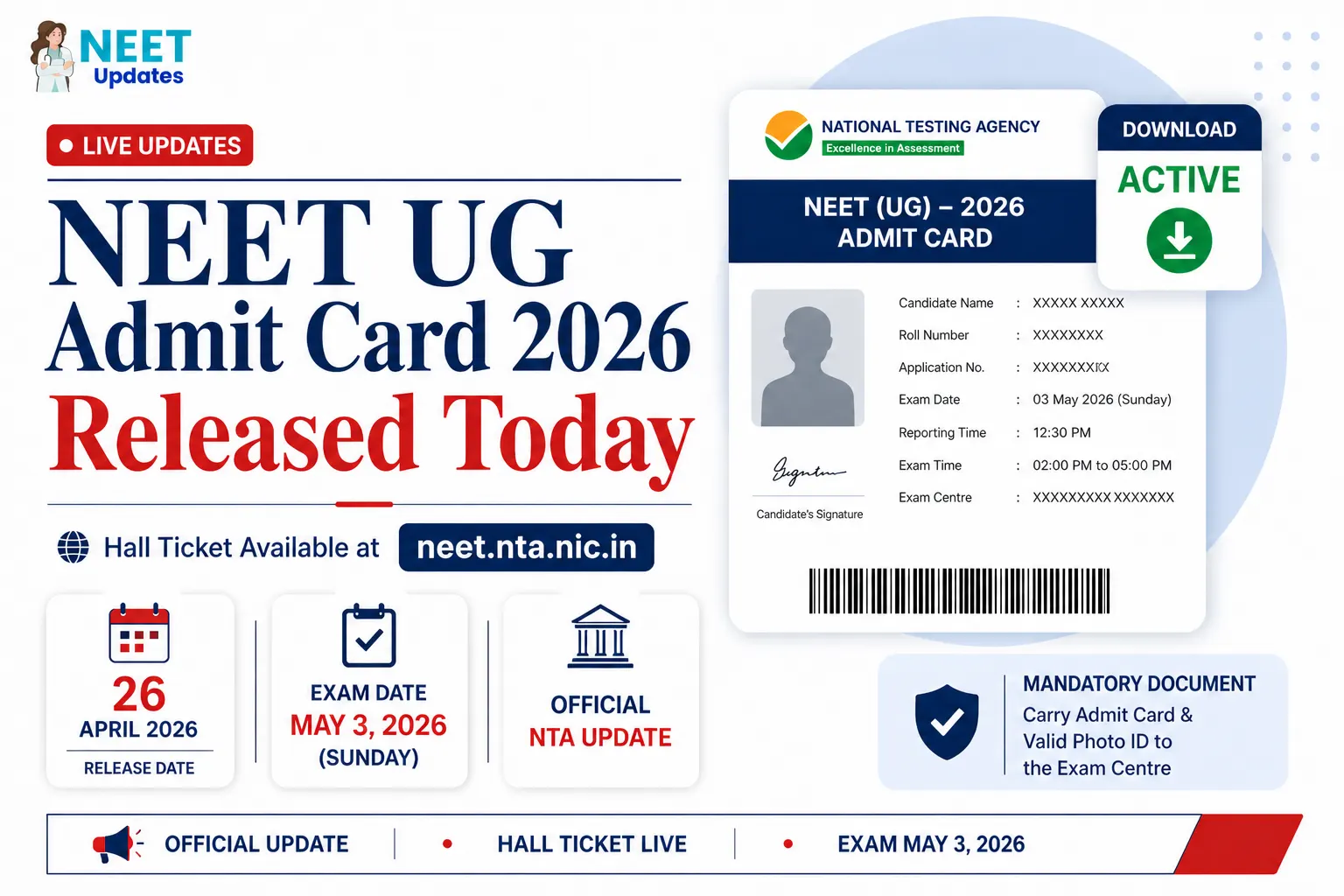 NEET UG 2026 Admit Card