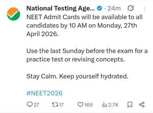 NEET UG 2026 Admit Card