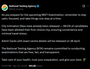 NEET UG 2026 Admit Card