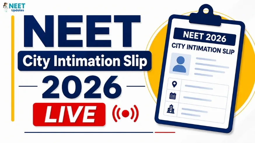 NEET City Intimation Slip