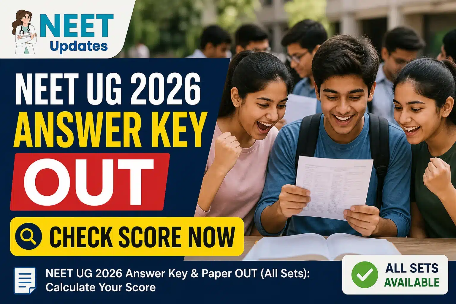 NEET UG 2026 Answer Key Out