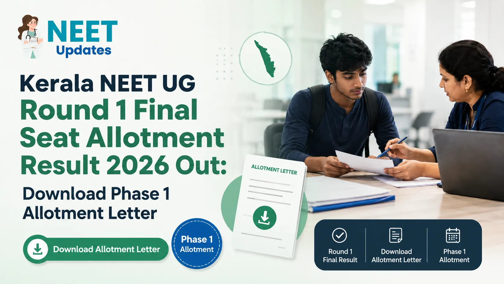Kerala NEET UG Round 1 Final Seat Allotment Result 2026
