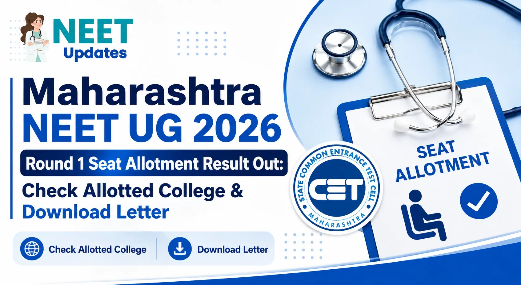 Maharashtra NEET UG 2026 Round 1 Seat Allotment Result