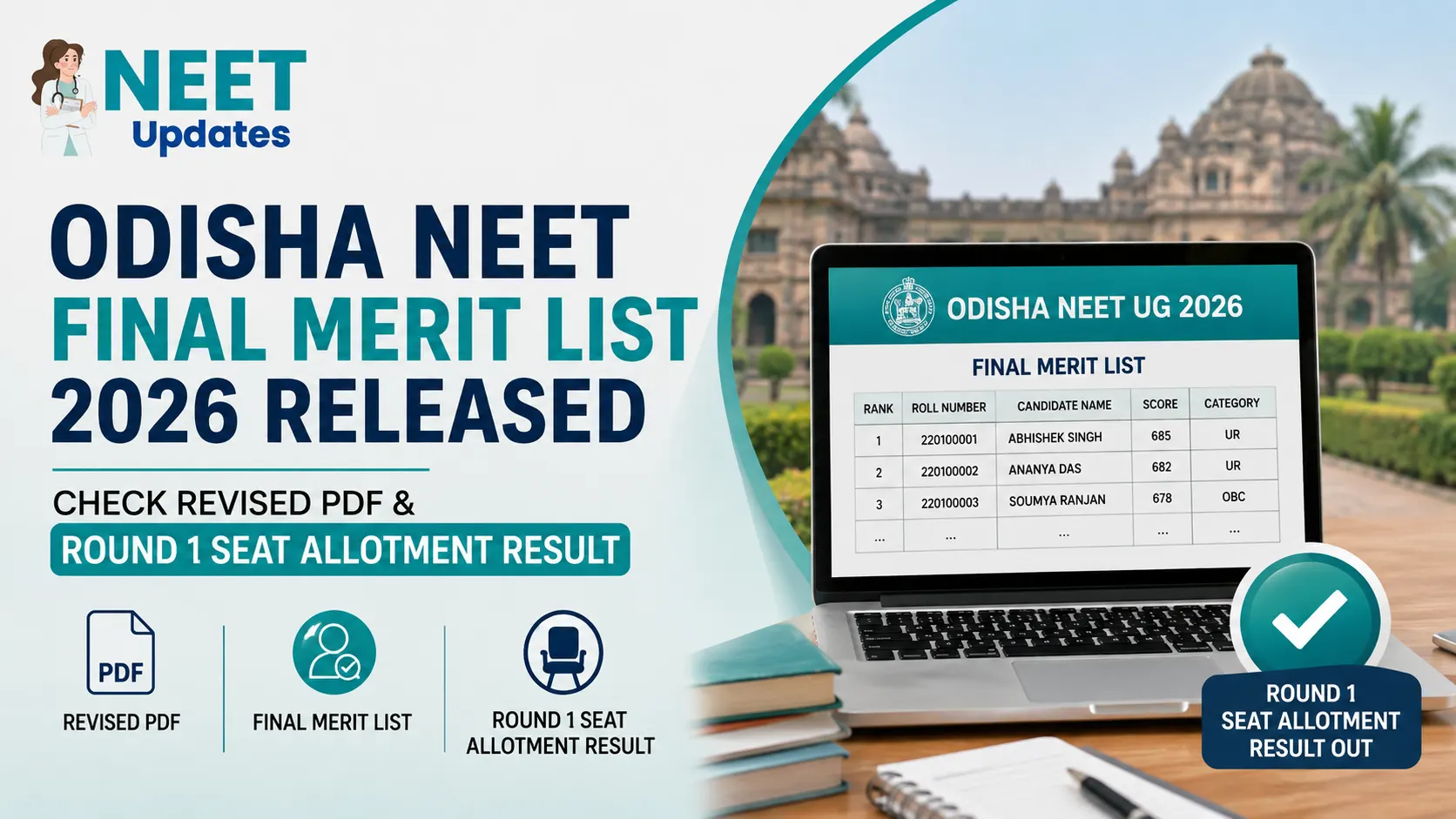 Odisha NEET Final Merit List 2026