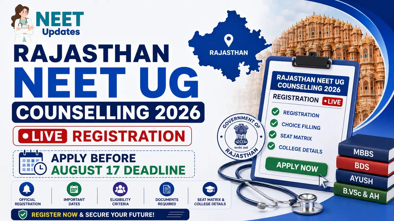 Rajasthan NEET UG Counselling Registration 2026