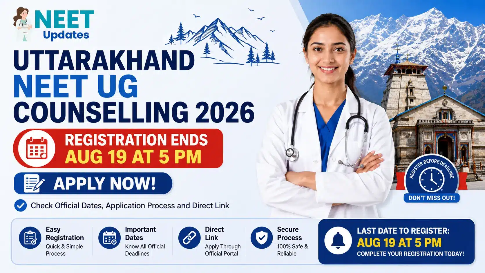 Uttarakhand NEET UG Counselling 2026 Registration