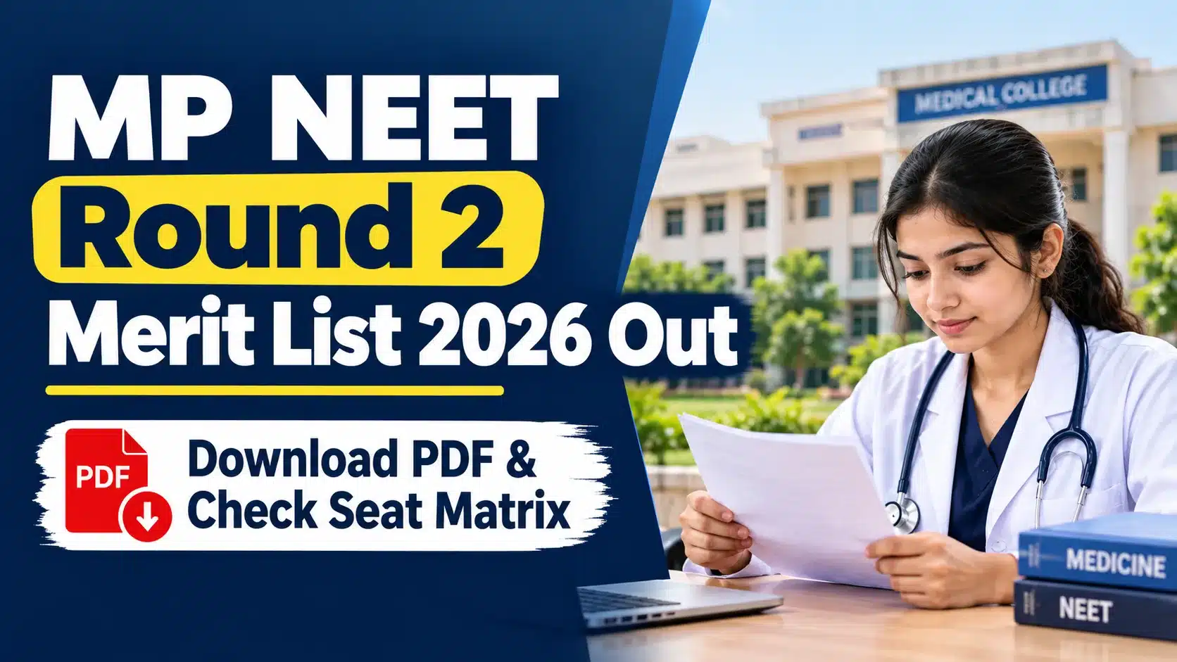 MP NEET Round 2 Merit List 2026