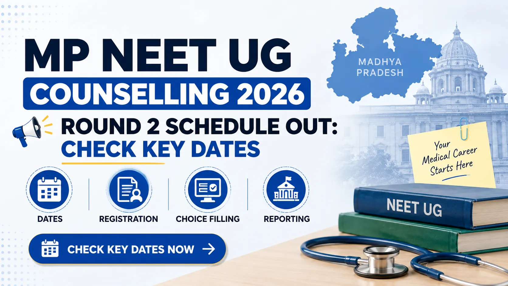 MP NEET UG Counselling 2026 Round 2 Schedule