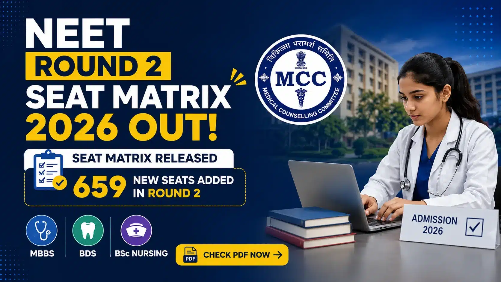 NEET Round 2 Seat Matrix 2026