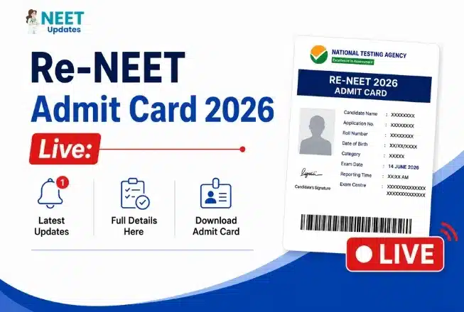 Re-NEET Admit Card 2026 Live: NTA NEET UG Hall Ticket Download Link at neet.nta.nic.in | Neet Updates Re-NEET Admit Card