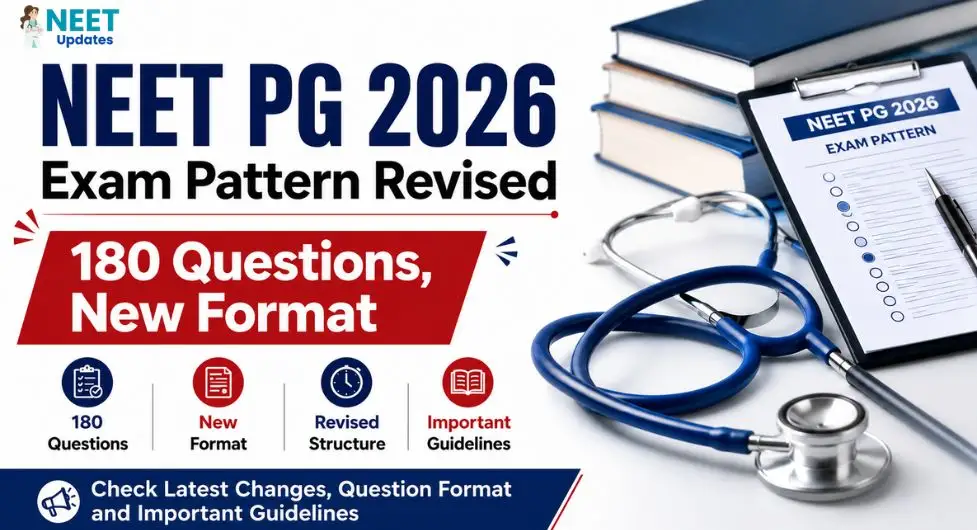 NEET PG 2026 Exam Pattern Revised: Total Questions Reduced to 180, Check New Paper Format | Neet Updates NEET PG 2026 Exam Pattern Revised