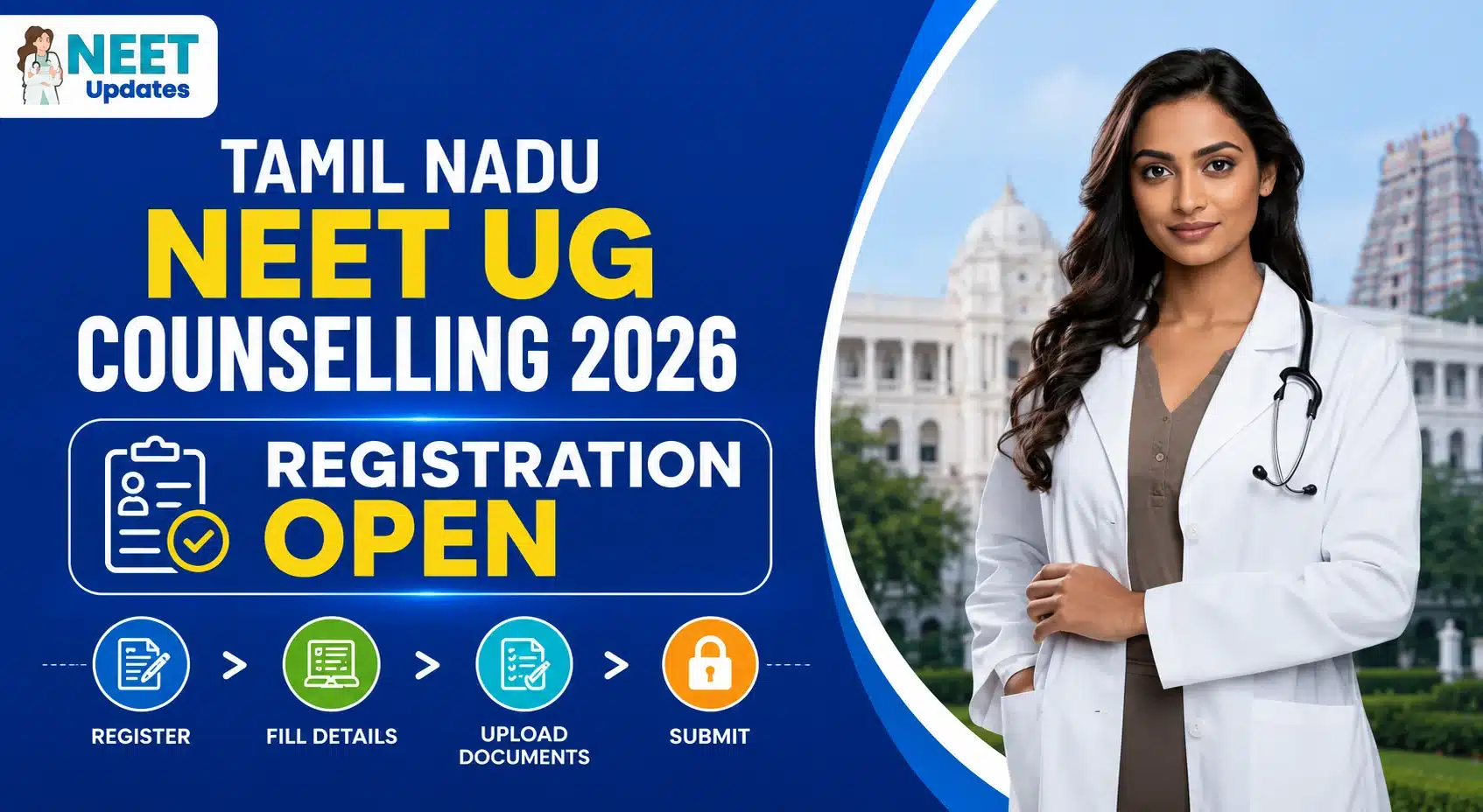 Tamil Nadu NEET UG Counselling 2026 Registration Open: Apply Before July 23 | Neet Updates Tamil Nadu NEET UG Counselling 2026
